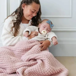 Waffle Knit Receiving Blanket