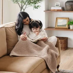 Waffle Knit Receiving Blanket