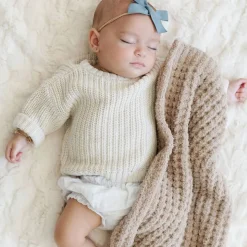 Waffle Knit Receiving Blanket