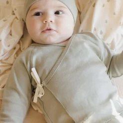 Wrap Top + Footed Pant Set