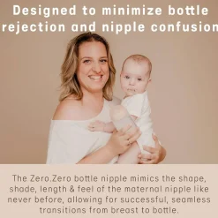 Zero.Zero Nipples Slow Flow (0M+) 2 Pack